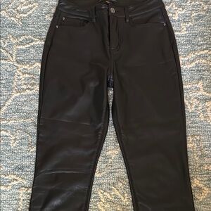 Black Faux Leather Pants